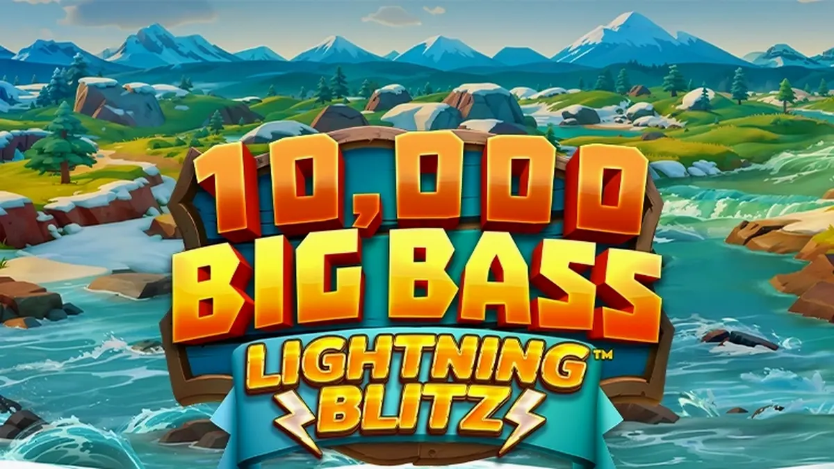 Tampilan layar permainan slot 10,000 Big Bass Lightning Blitz